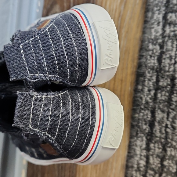 NIB Blowfish Patriotic American Navy Blue White Gray Stars shoes 7.5 - Picture 5 of 11